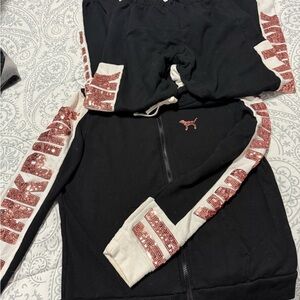 Victoria's Secret Black and Pink Pantsuit